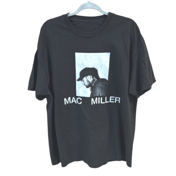 Mac Miller Black Graphic T-Shirt with his image as graphic size XXL  licensed - Picture 3 of 11
